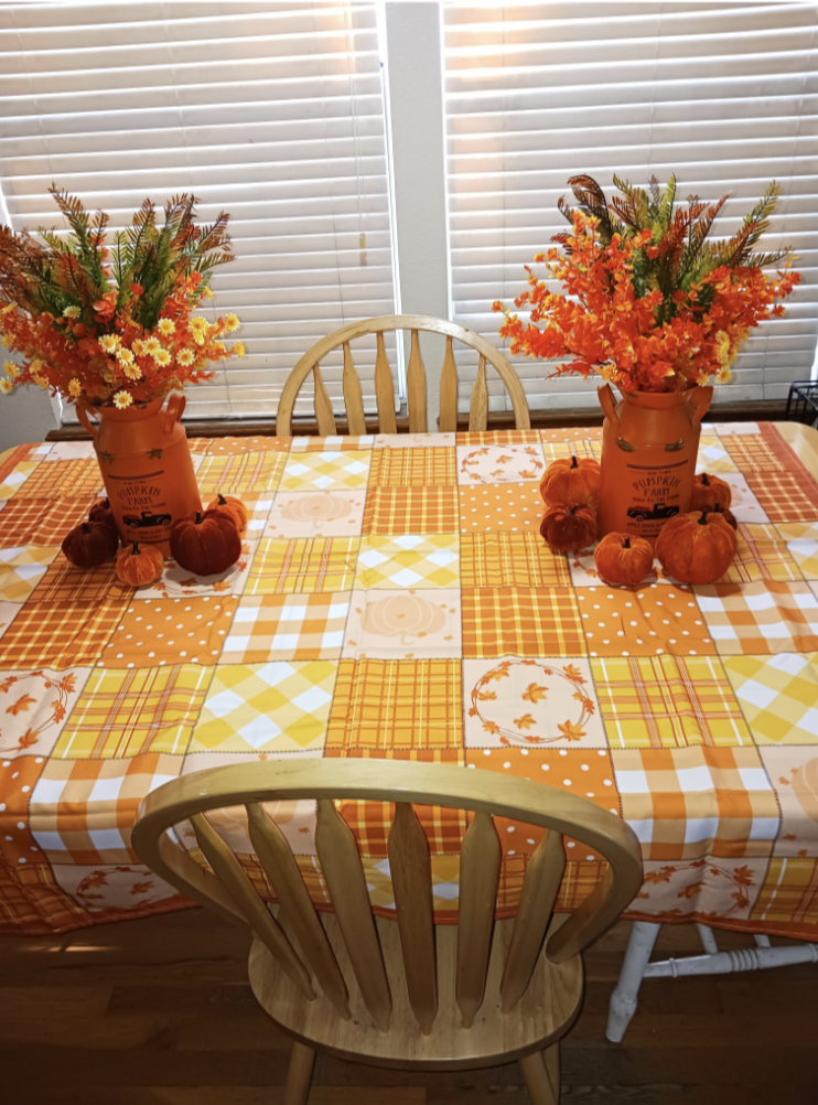 a fall kitchen table cloth