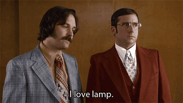 person saying i love lamp
