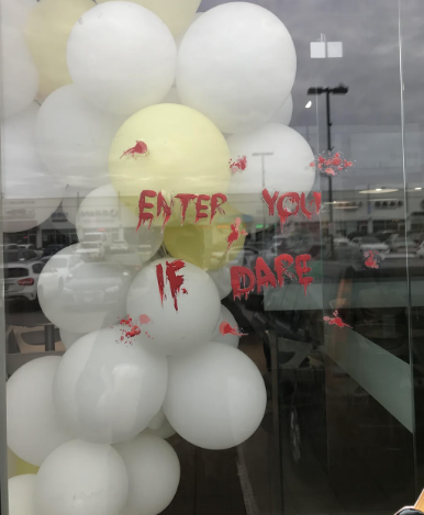 sign mistakingly reads, enter you if dare
