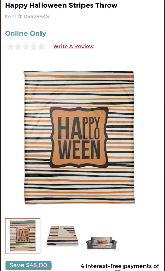 reads happy halloween in a very confusing manner