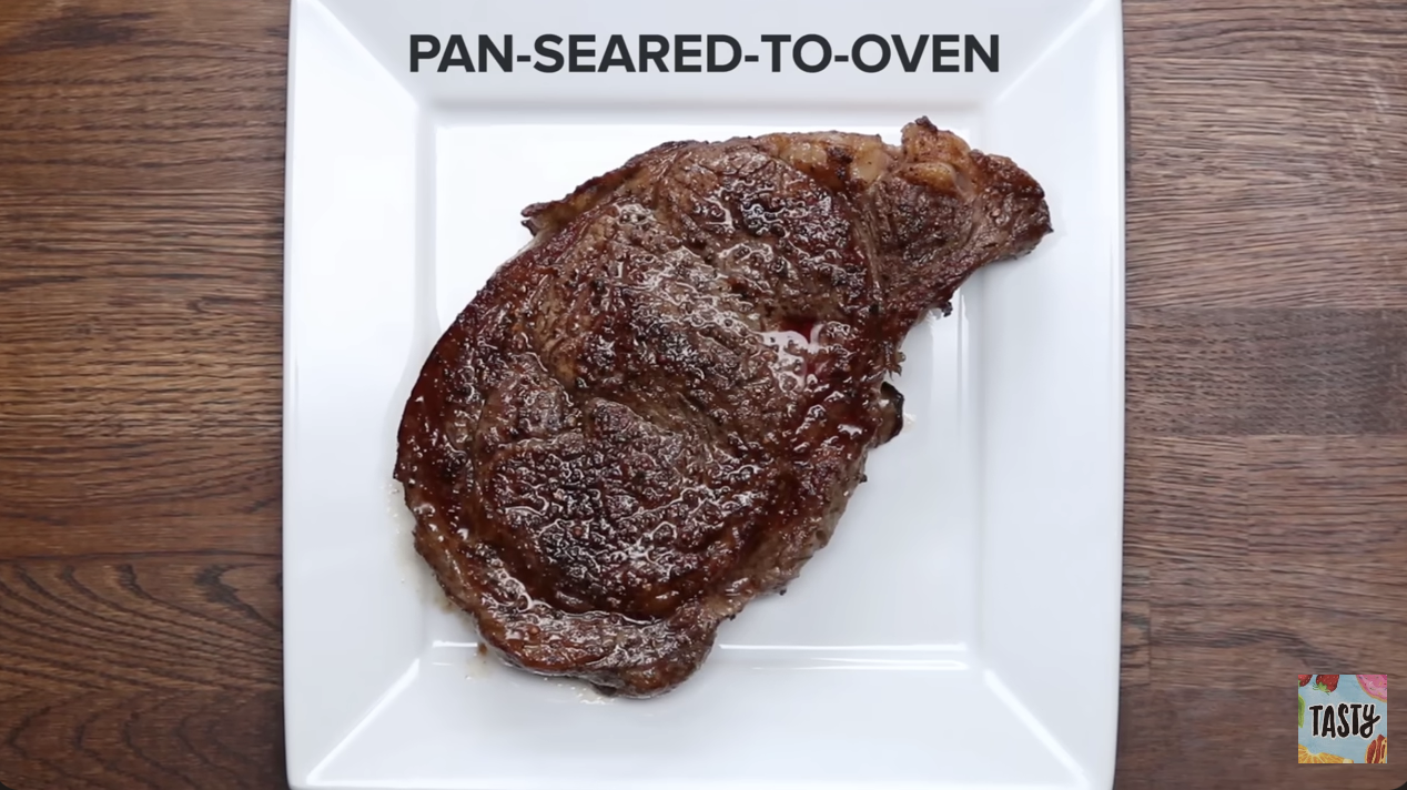 pan seared to oven cooked steak