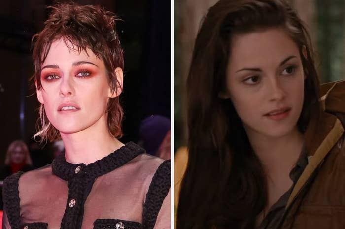 Kristen Stewart in real life and as Bella