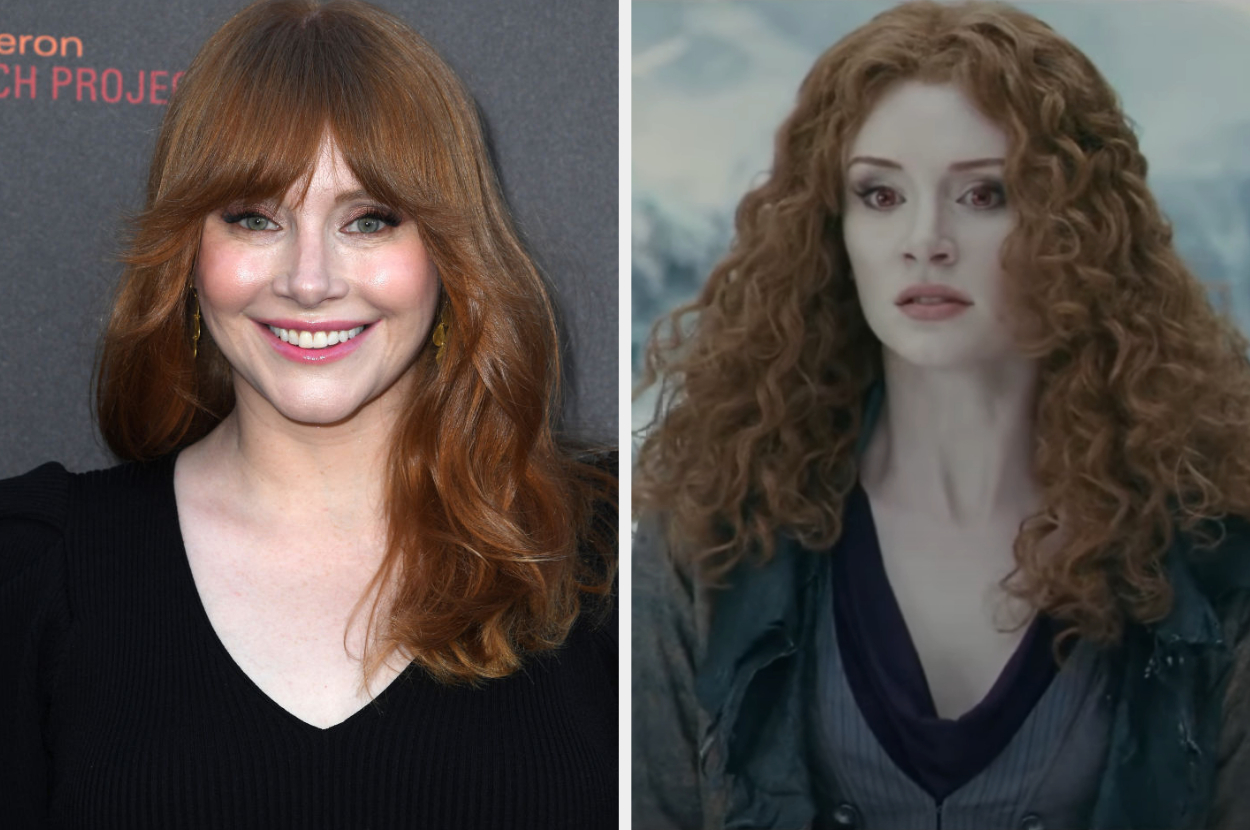 Bryce Dallas Howard in real life and as Victoria