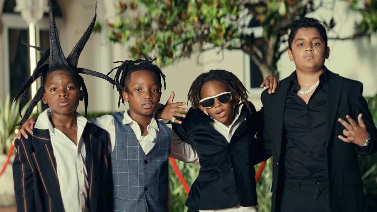 Young children cosplay as the hip-hop titans for Khaled's latest music video.