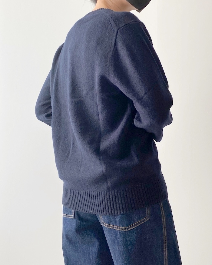 ユニクロのオススメのトップス「プレミアムラムクルーネックセーター（アーガイル・長袖）」