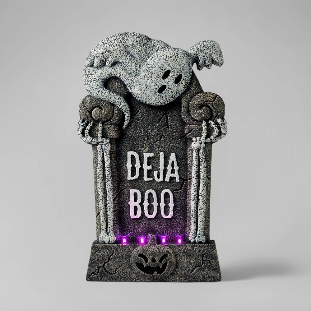 the headstone that reads deja boo