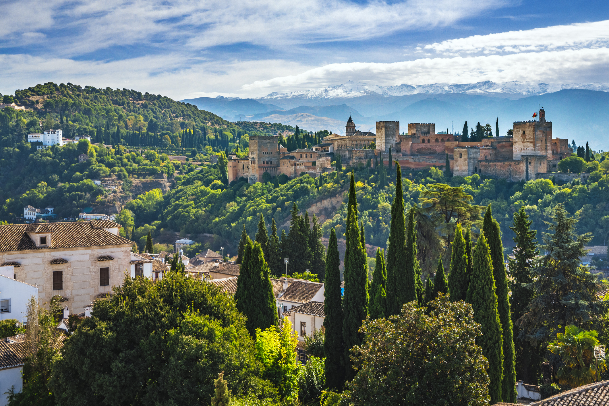 View of The Alhambra in Granada, Spain