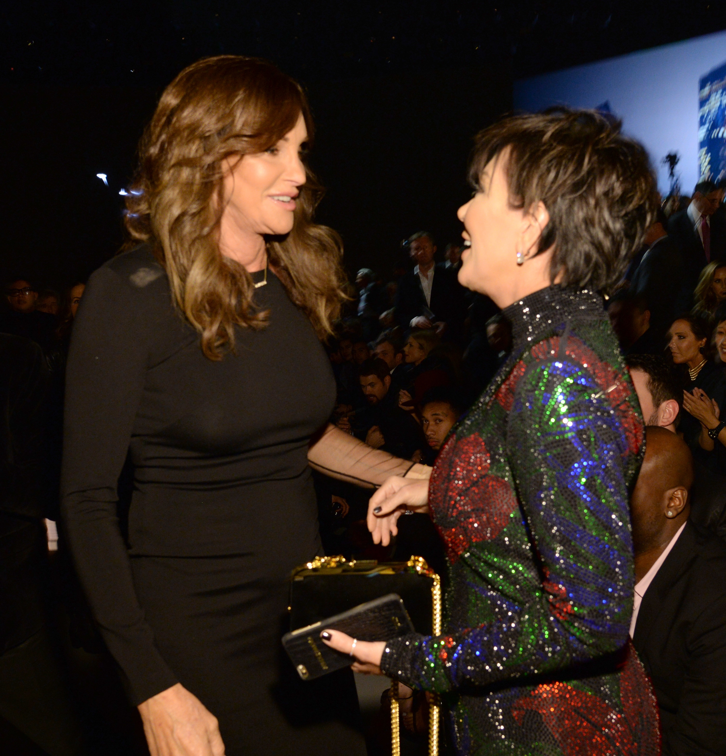 Close-up of Kris and Caitlyn facing each other and smiling