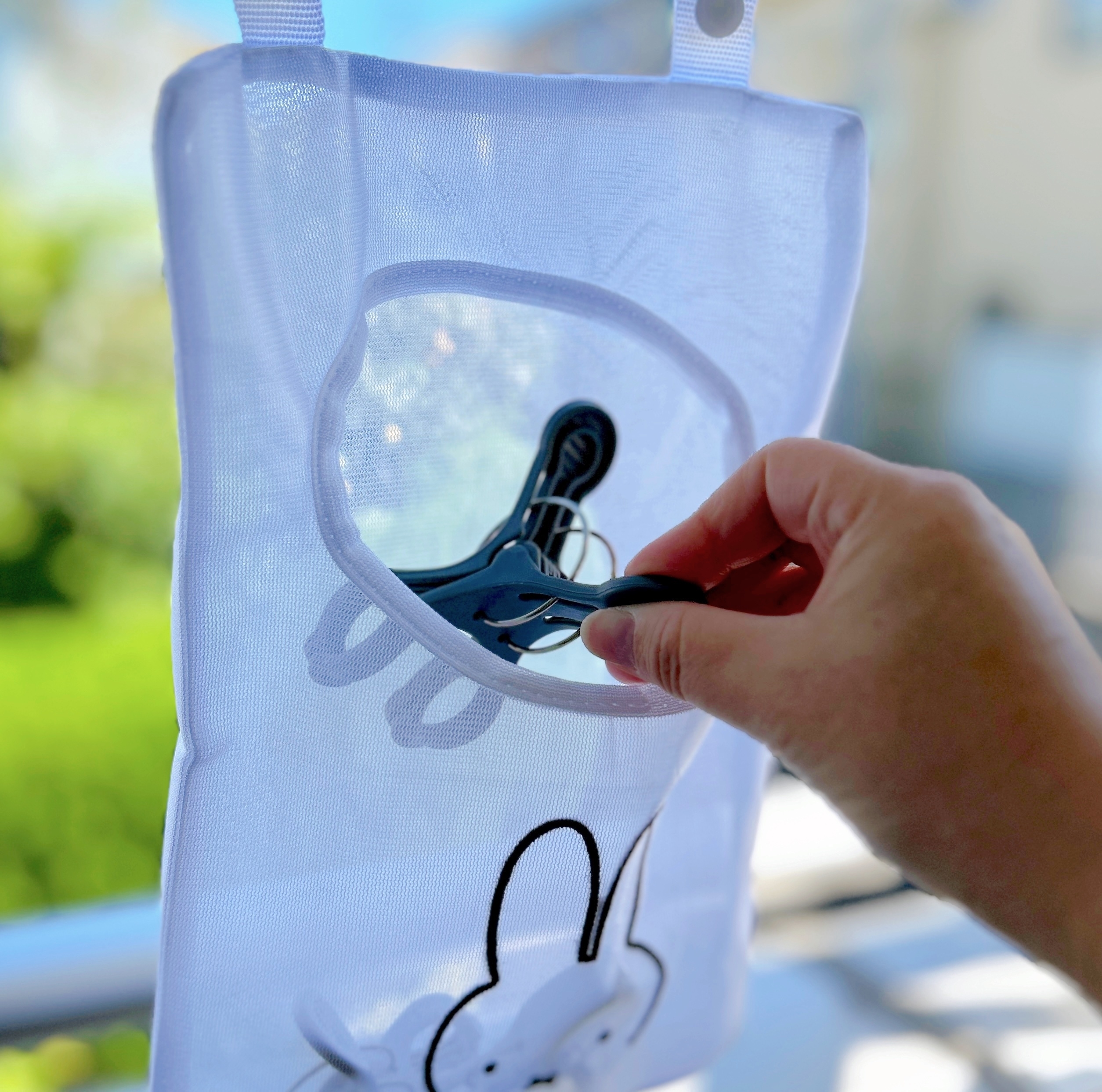 ニトリのおすすめ収納グッズ「miffy ミッフィー ピンチ収納バッグ（顔だけミッフィー）」