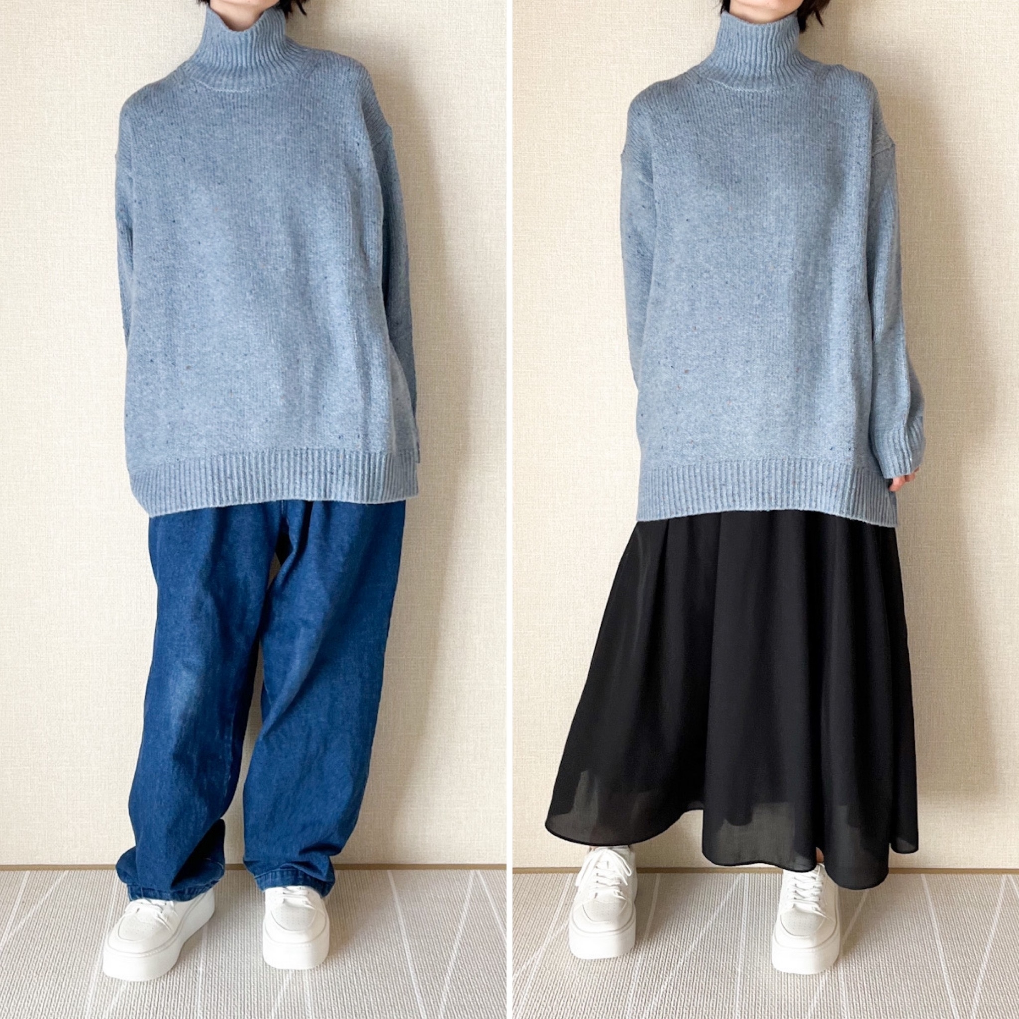 UNIQLO（ユニクロ）のおすすめトップス「ソフトニットハイネックセーター（長袖）」