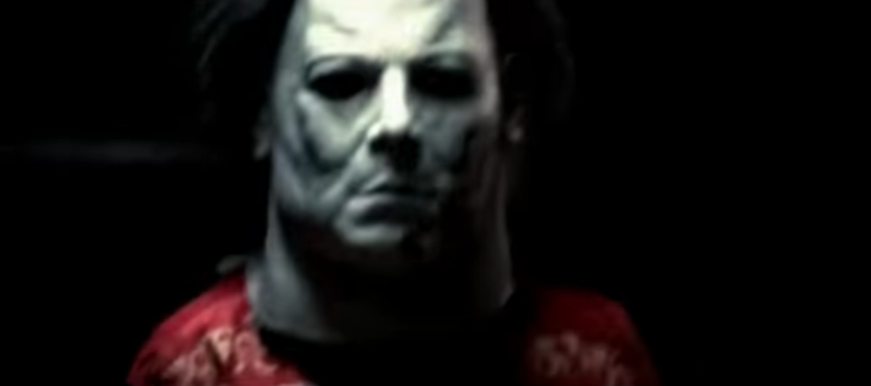 Close-up of Michael Myers and his creepy mask