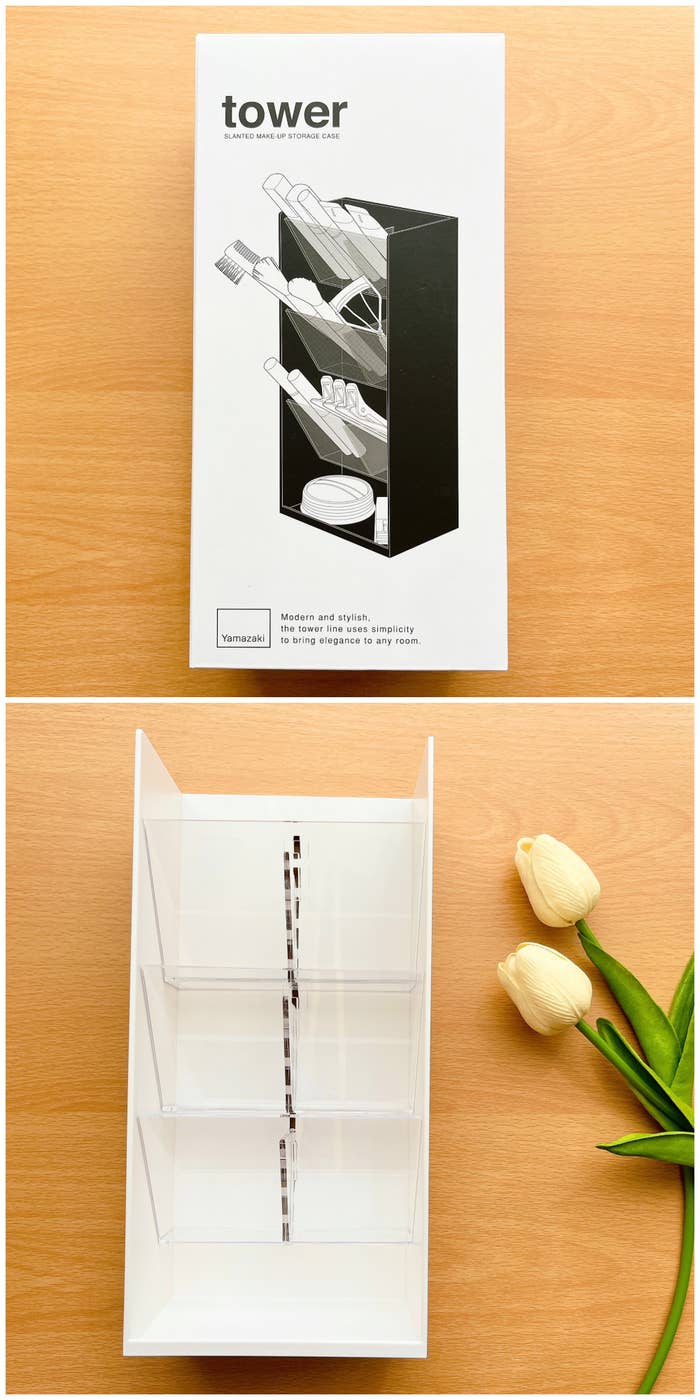 LOFT（ロフト）のオススメのグッズ「コスメ立体収納ケース 4段 ホワイト tower（タワー）」