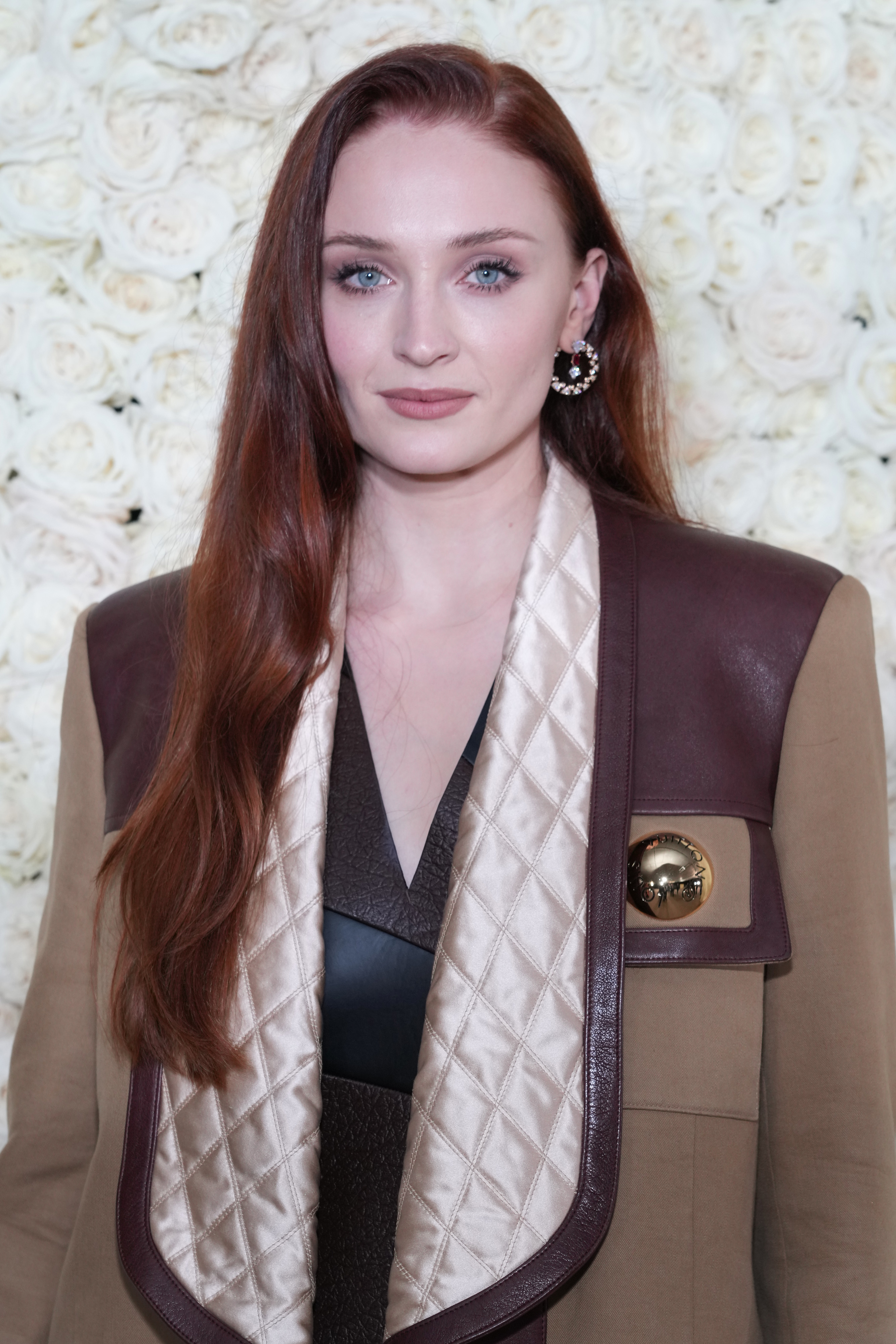 Close-up of Sophie at a media event