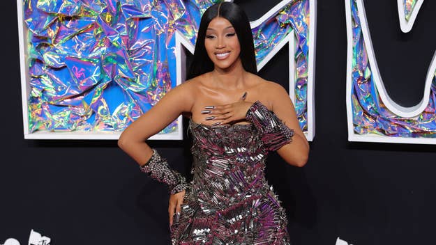 cardi b pictured on red carpet