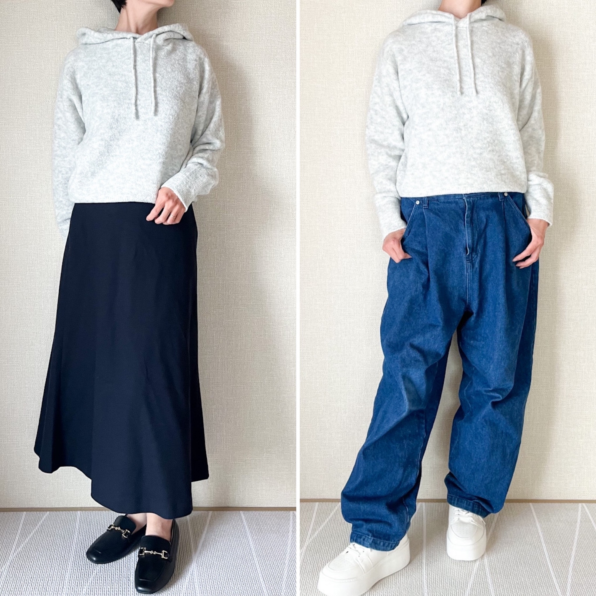 GU(ジーユー)のおすすめトップス「ブークレフーディセーター(長袖)+E」