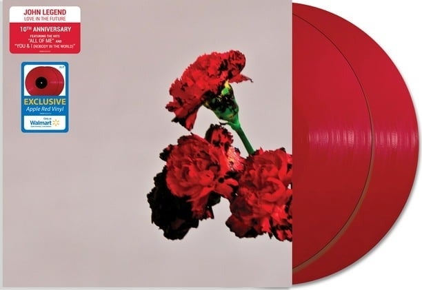 John Legend Love in the Future Vinyl with roses on it.