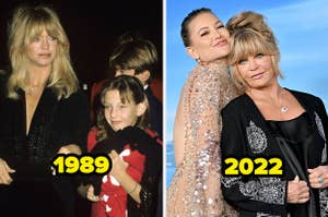 Kate Hudson and Goldie Hawn in 1989 vs 2022