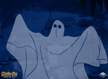 A ghost from the show &quot;Scooby-Doo&quot; is flying around