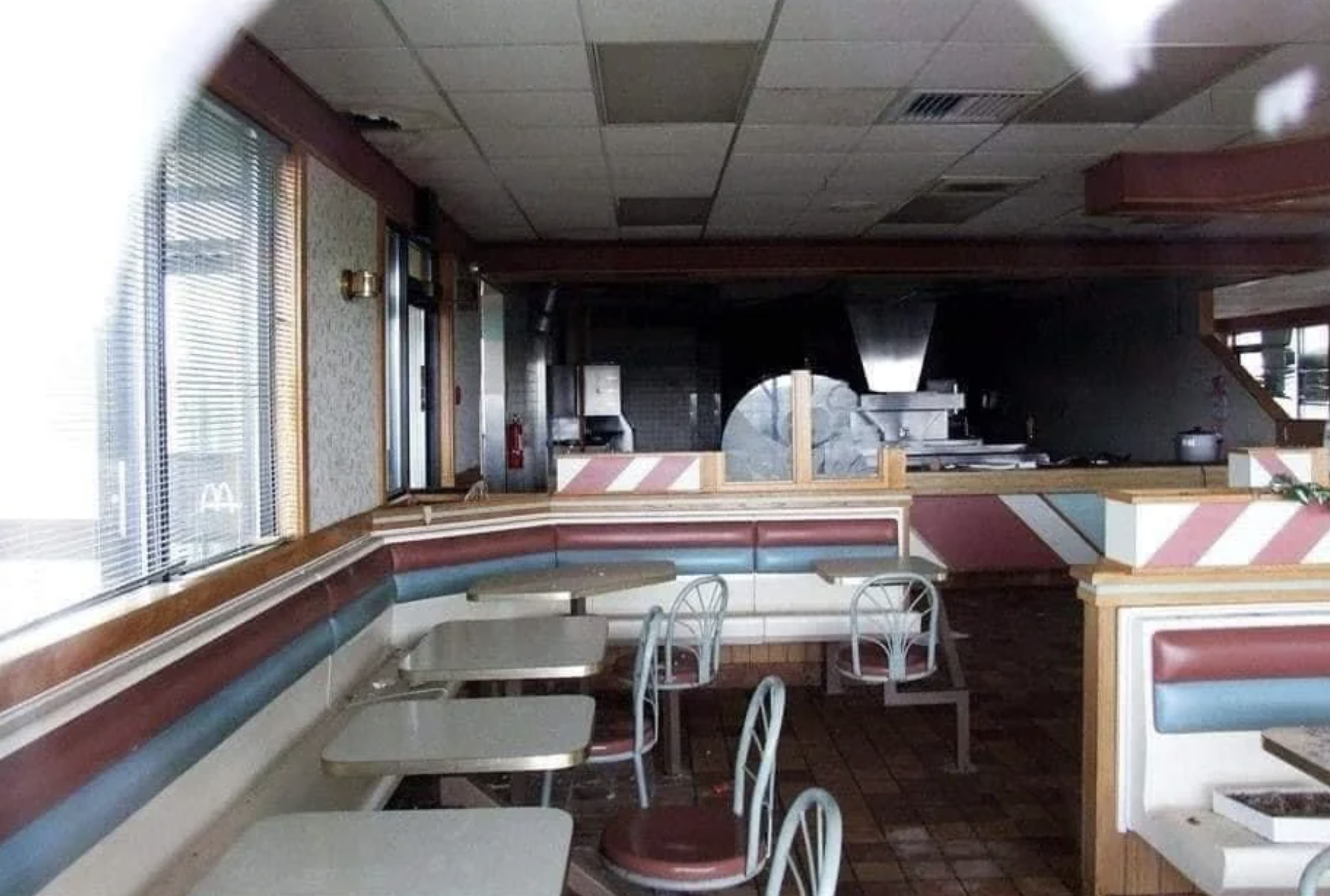 Inside an abandoned McDonald&#x27;s
