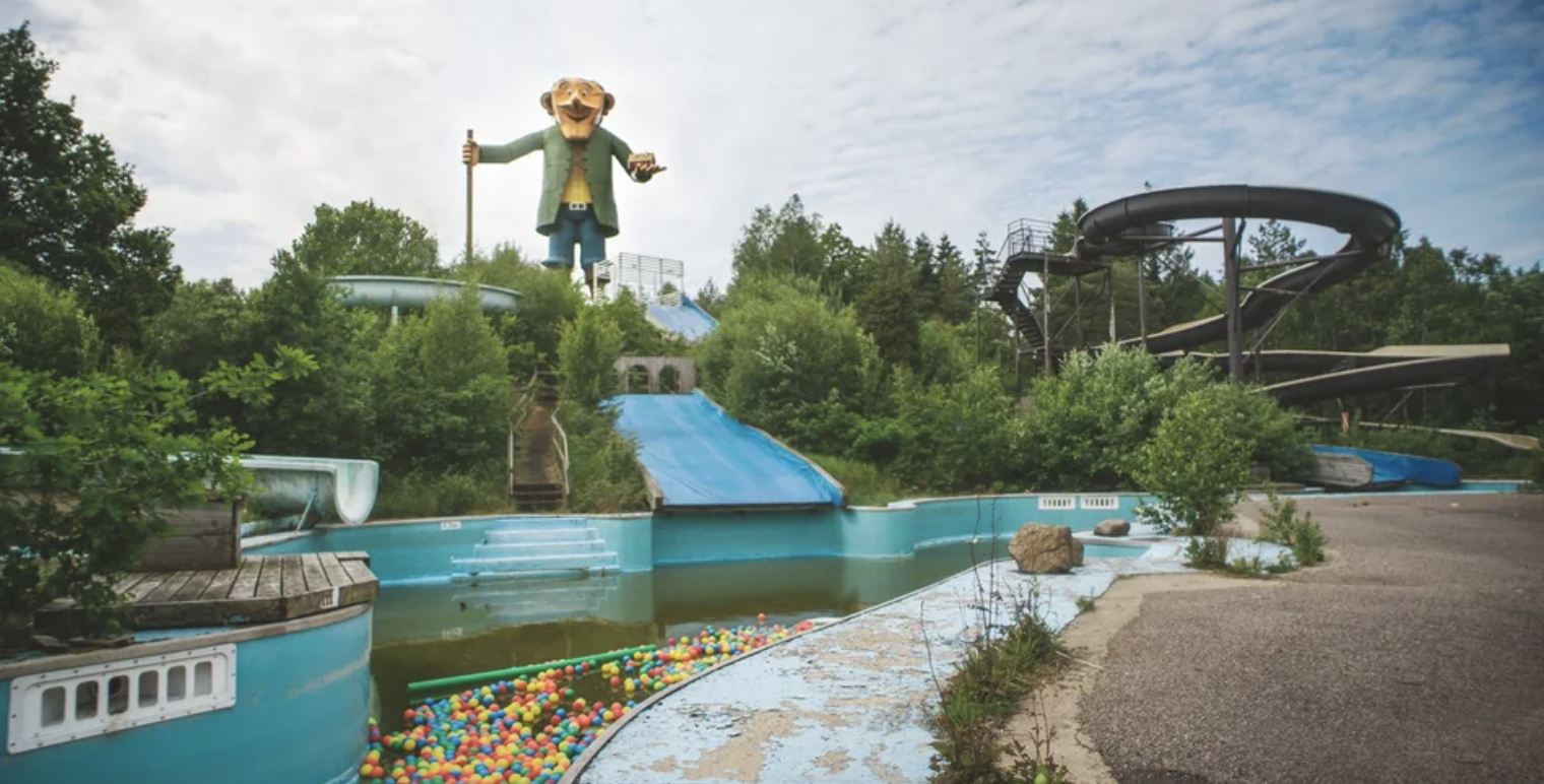 An abandoned amusement park