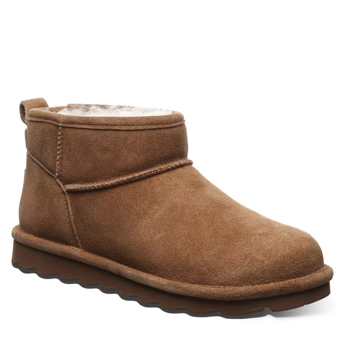 light brown ankle boots with sheepskin interior lining
