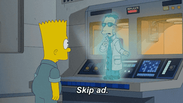 gif of Bart Simpson skipping an ad