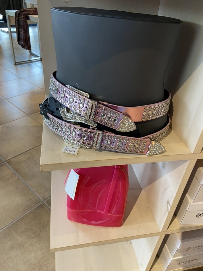 A rhinestoned cowboy belt