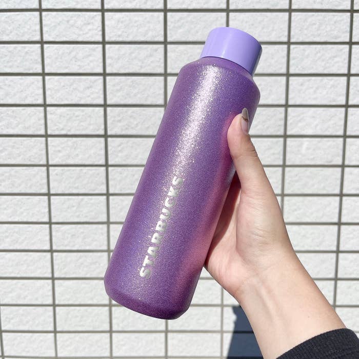 Starbucks Coffee(スターバックスコーヒー)のおすすめボトル「ステンレスボトルグリッターパープル591ml」