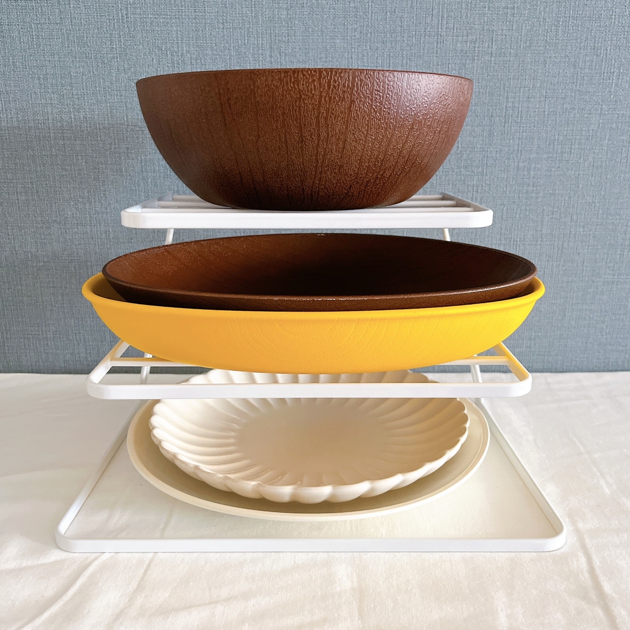 ロフトのオススメのグッズ「ディッシュストレージ 3段 ホワイト 7509 tower（タワー）」