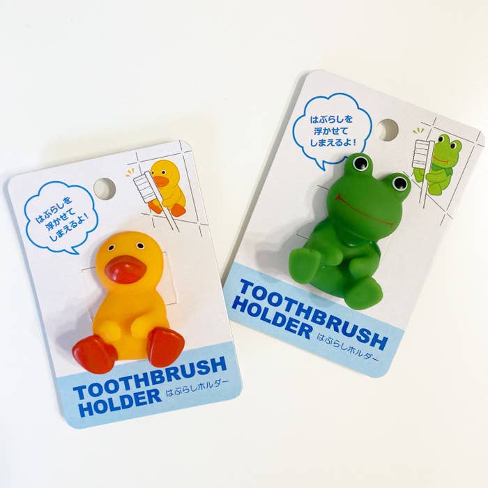 Seria(セリア)の便利アイテム「はぶらしホルダー カエル」