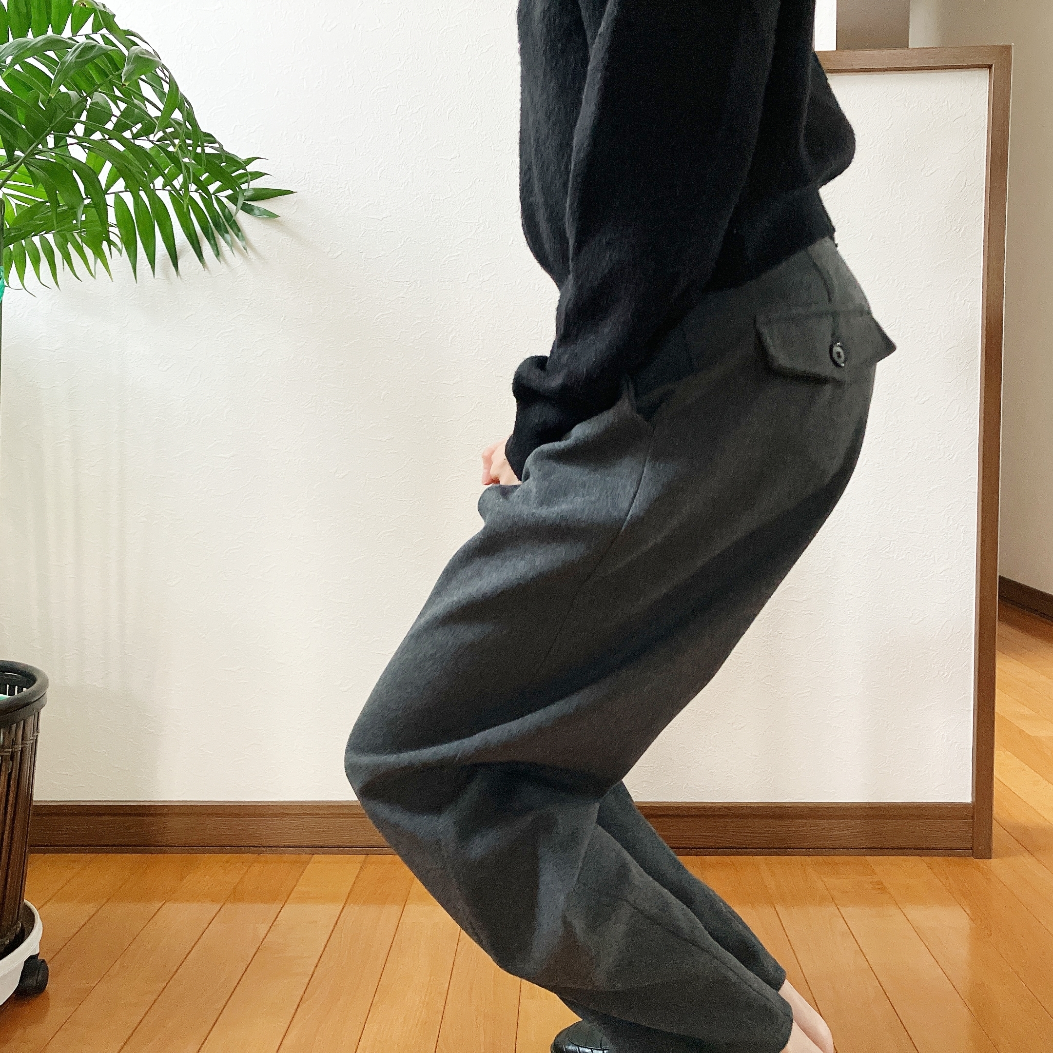 GU（ジーユー）のおすすめボトムス「ブラッシュドジャージーコクーンパンツQ」