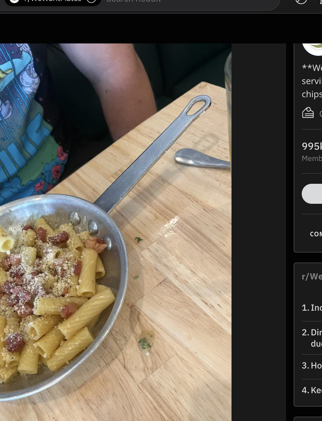 A pasta dish is served in a pan