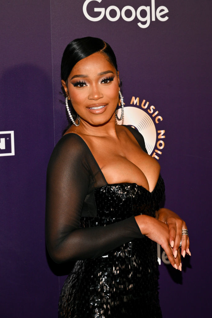 Close-up of Keke at a media event