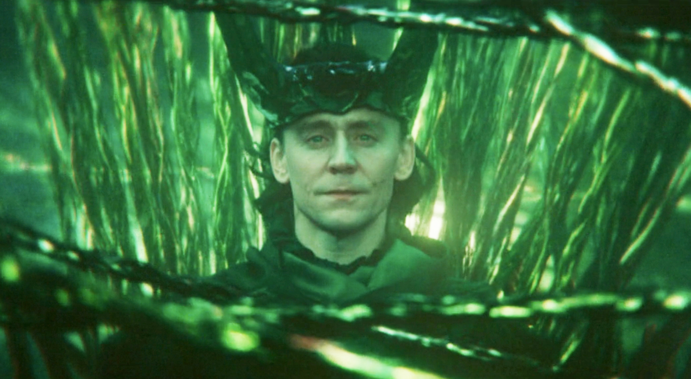 Close-up of Tom as Loki