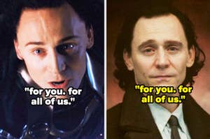 Loki saying "for you. for all of us" in Thor vs Loki