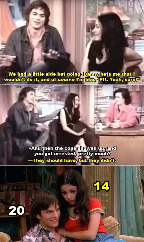 Mila and Ashton being interviewed on &quot;The Rosie O&#x27;Donnell Show&quot; in the late 1990s
