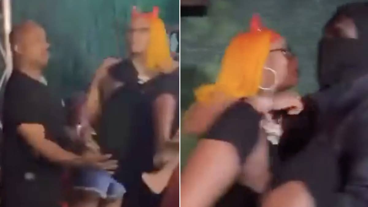 Video appears to show a venue worker touching the St. Louis rapper's butt as she was being carried off stage by her security guard.