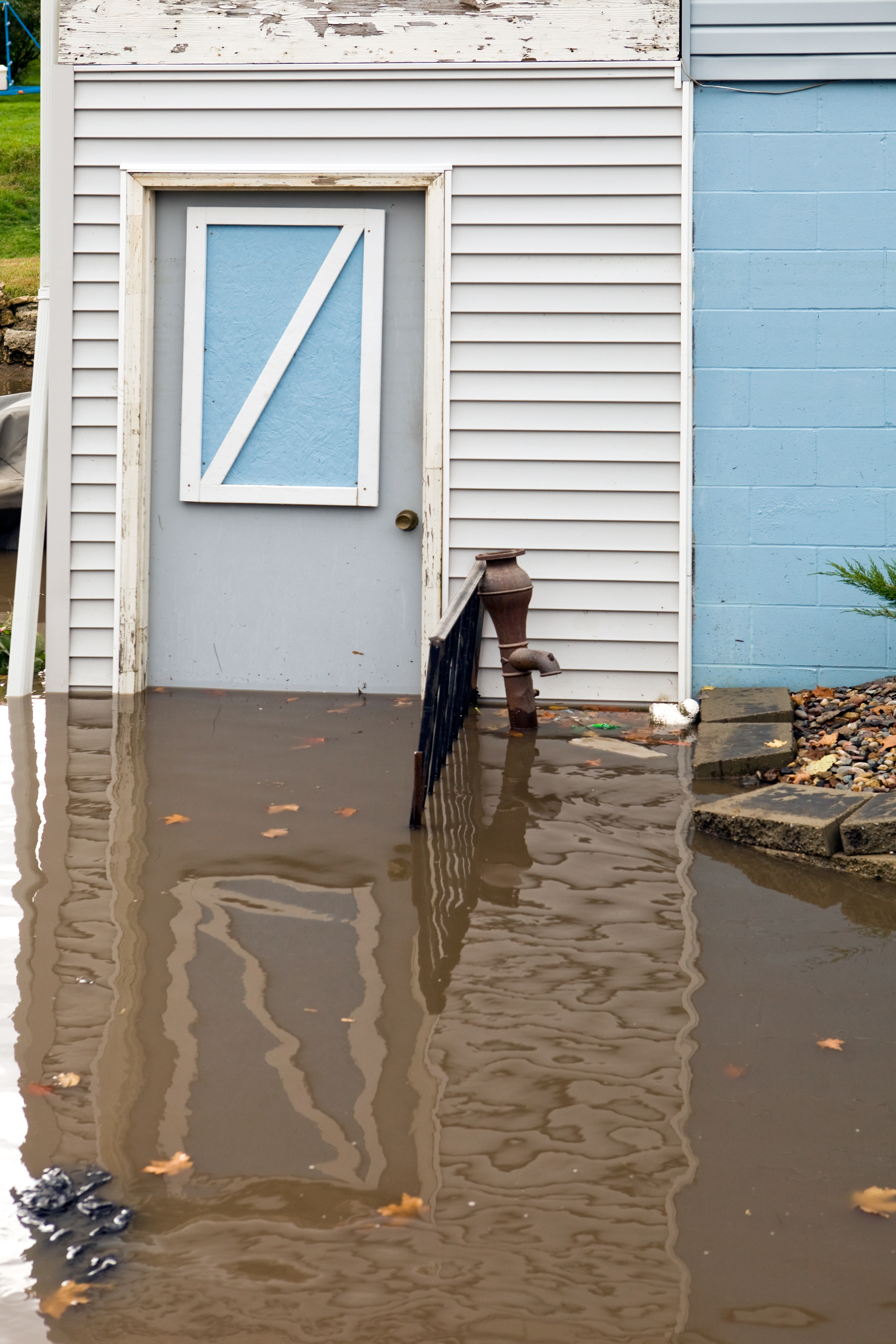 Flooded exterior of a house