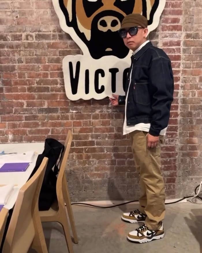 Nigo Wearing Nike Air Force 3 Low Escape