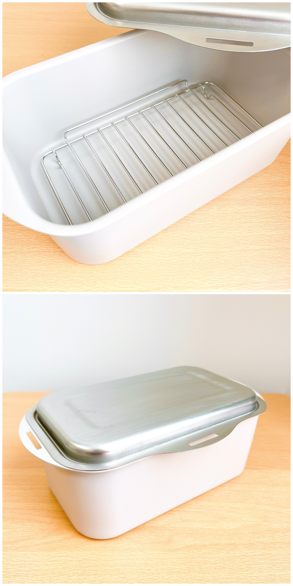 NITORI（ニトリ）のオススメの調理グッズ「【デコホーム商品】IH・ガス火 コンパクト天ぷら鍋（バット・網付き）（MO）」