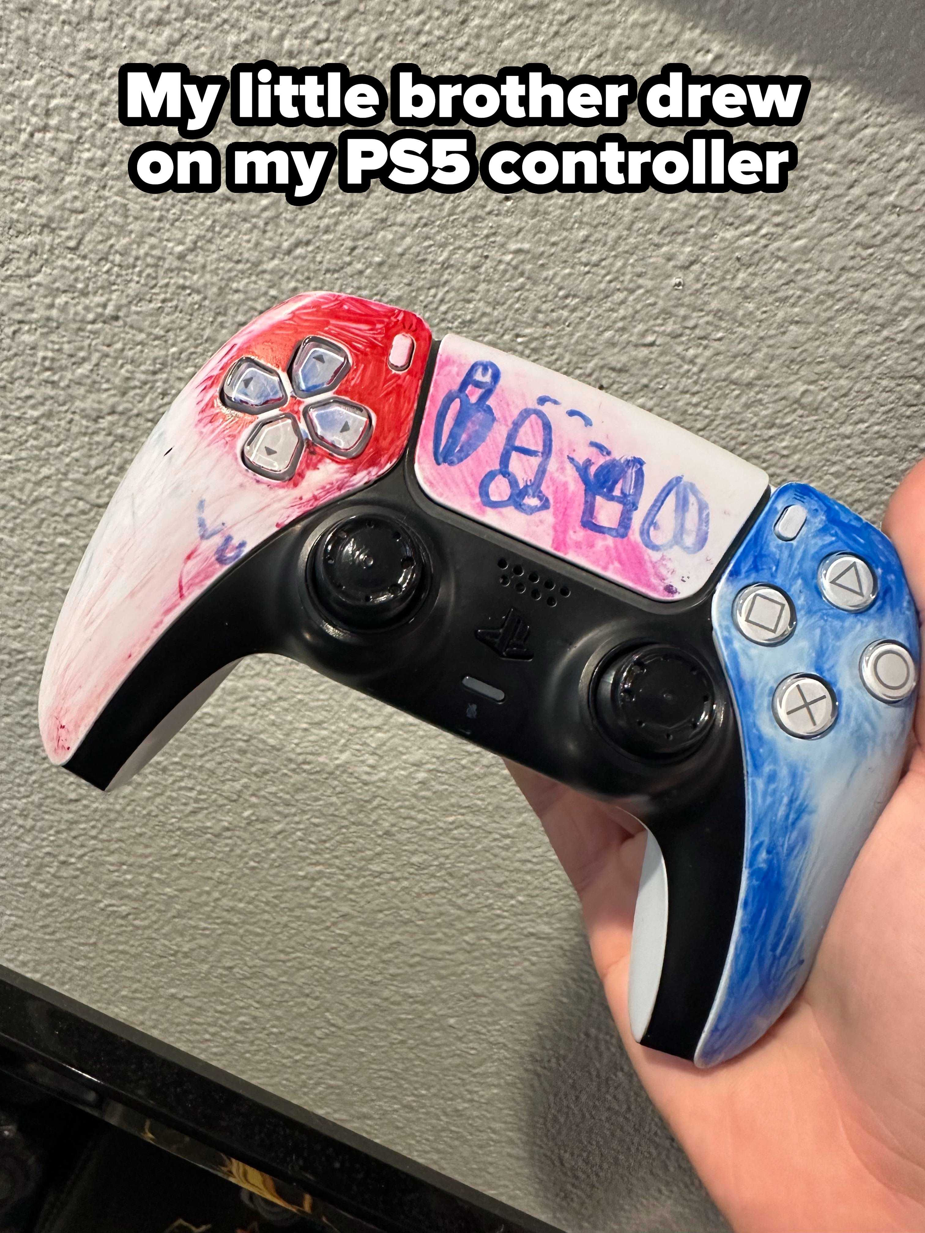 &quot;My little brother drew on my PS5 controller&quot;