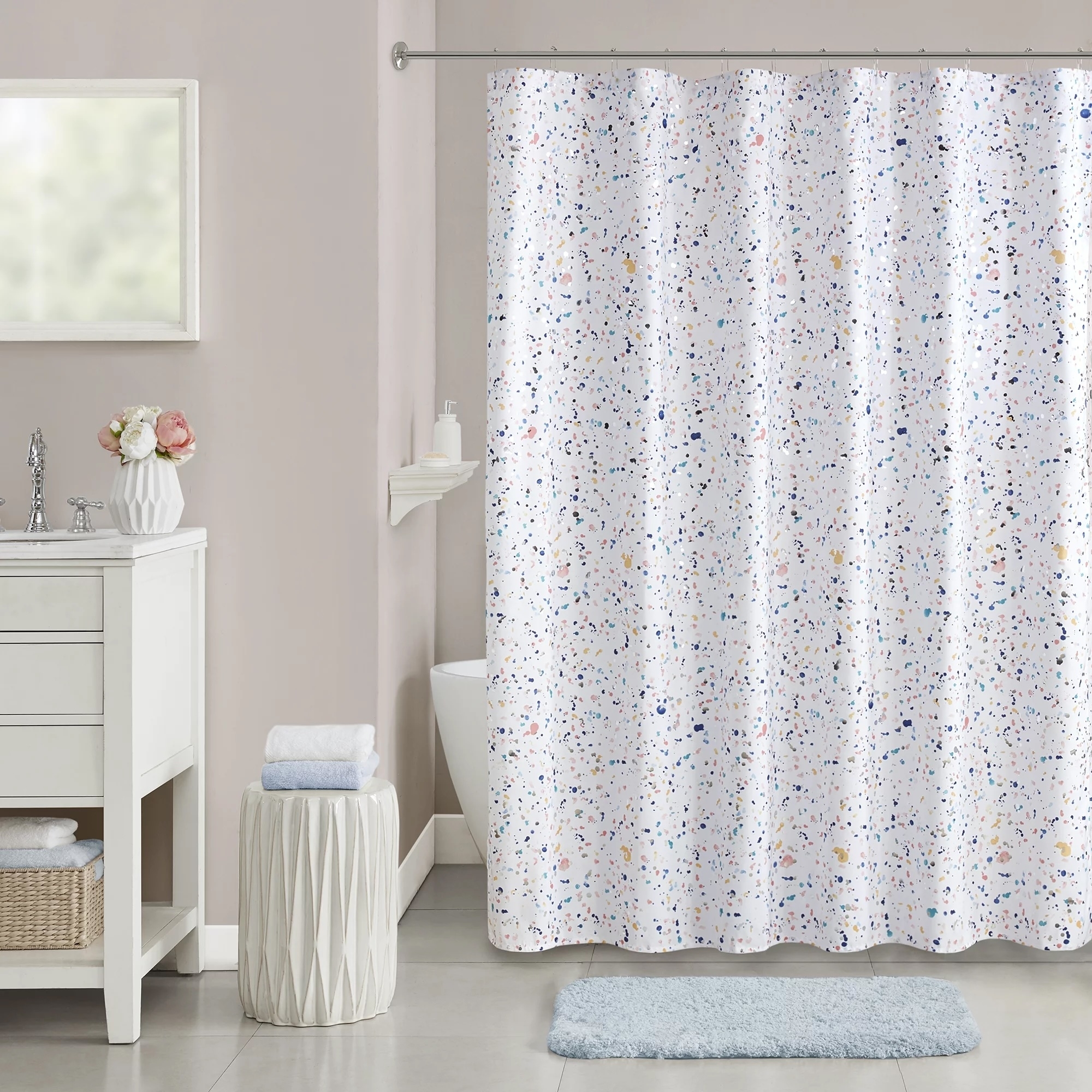 terazzo shower curtain