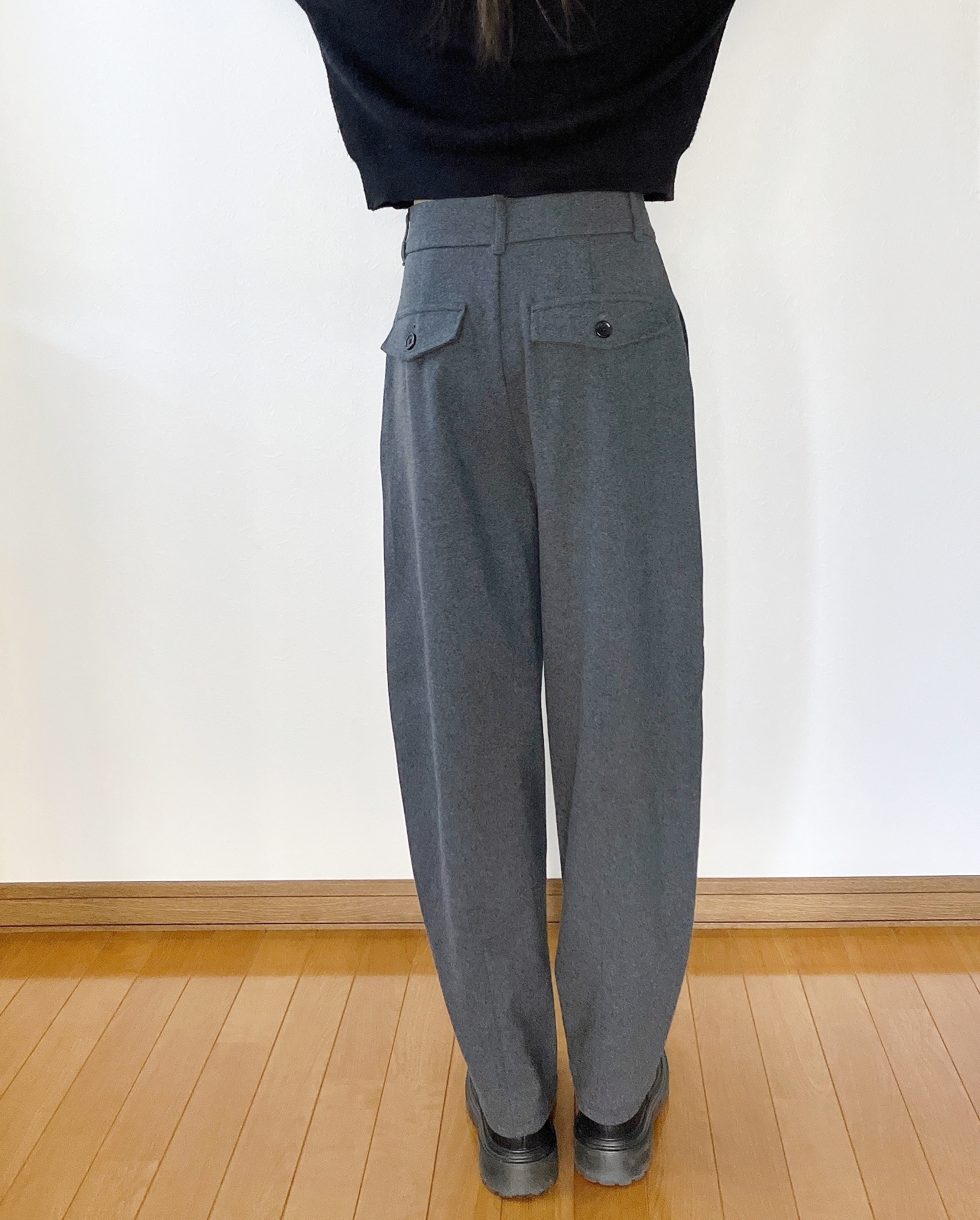 GU(ジーユー)のおすすめボトムス「ブラッシュドジャージーコクーンパンツQ」