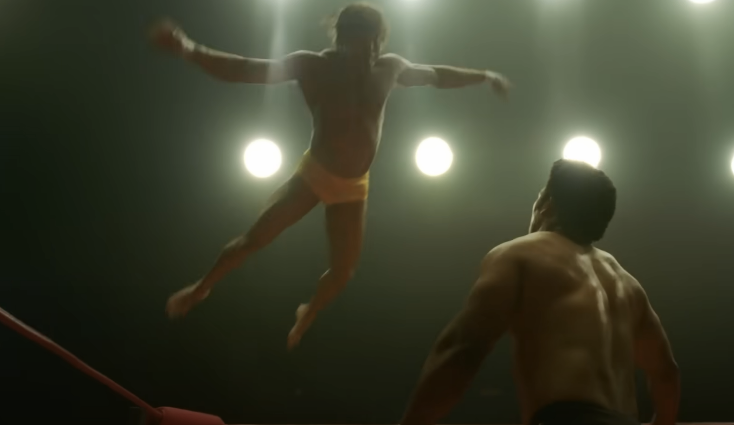 Zac in a wrestling scene