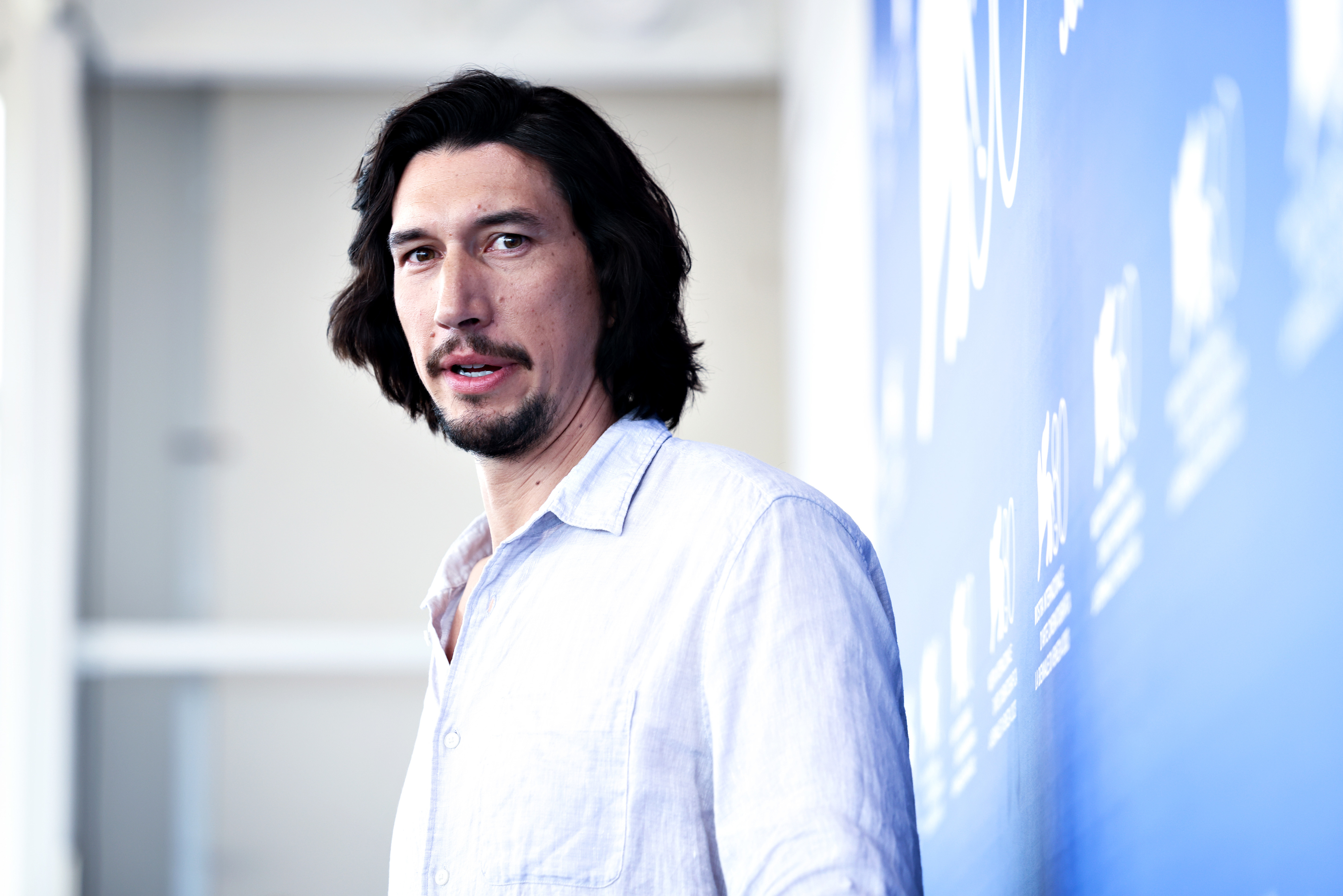 Closeup of Adam Driver