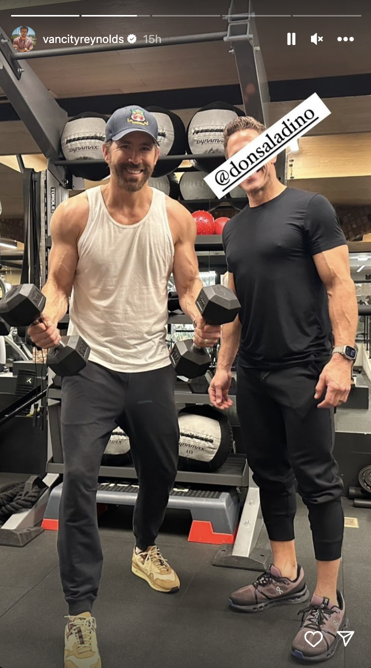 Ryan Reynolds in the gym