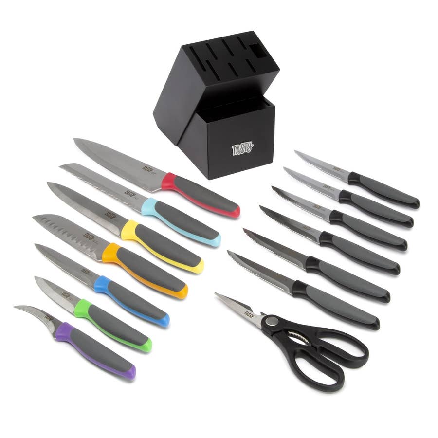 Plastic Knife Holders - Bonus Hooks - Black - 1 Count Box