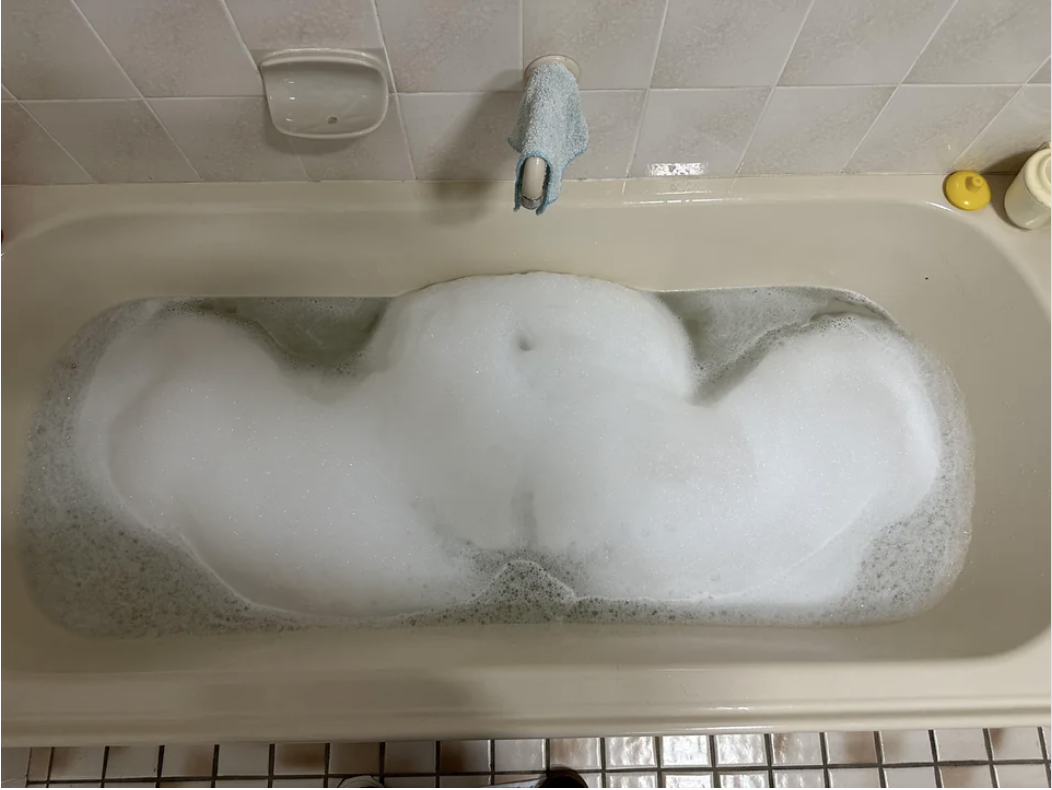 Soap in a bathtub