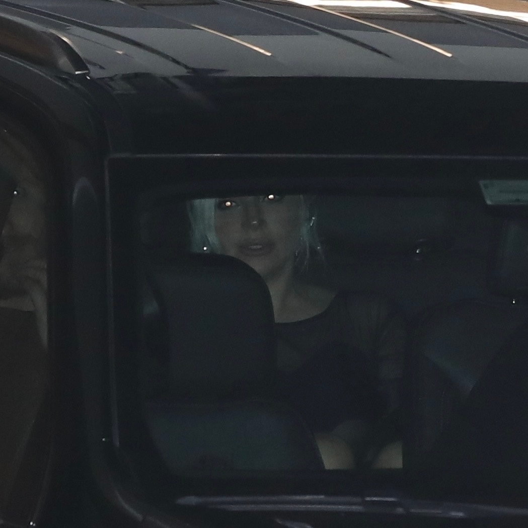 Lady Gaga in a car