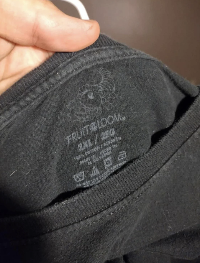 tag on a shirt